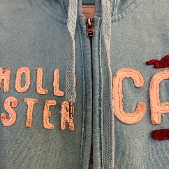 Hollister Blue Zip Up Sweater - Picture 4 of 6